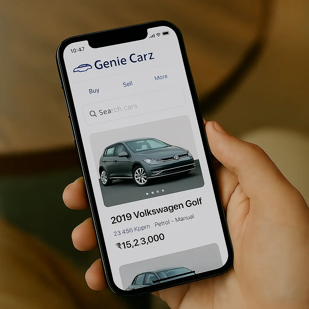 A user exploring options to sell car online for a used vehicle.